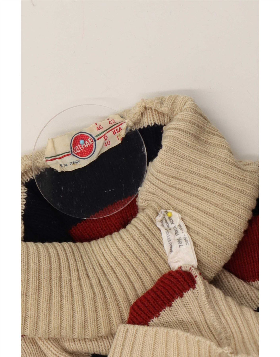 Colmar Womens Roll Neck Jumper Sweater IT 46 Large Multicoloured Striped