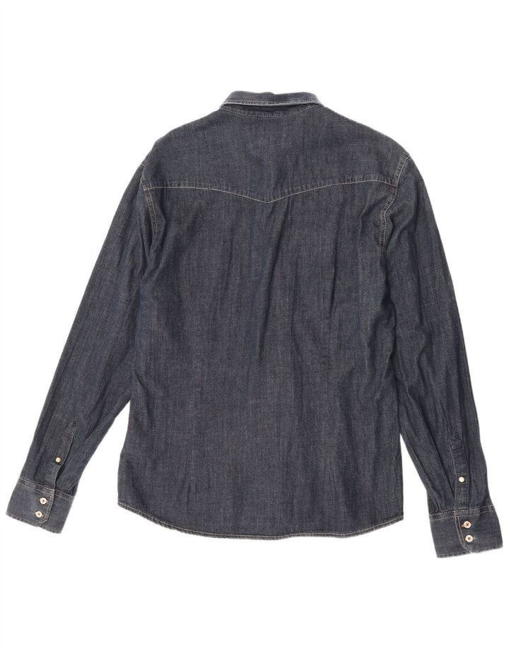 Energie Mens Denim Shirt XL Blue Cotton