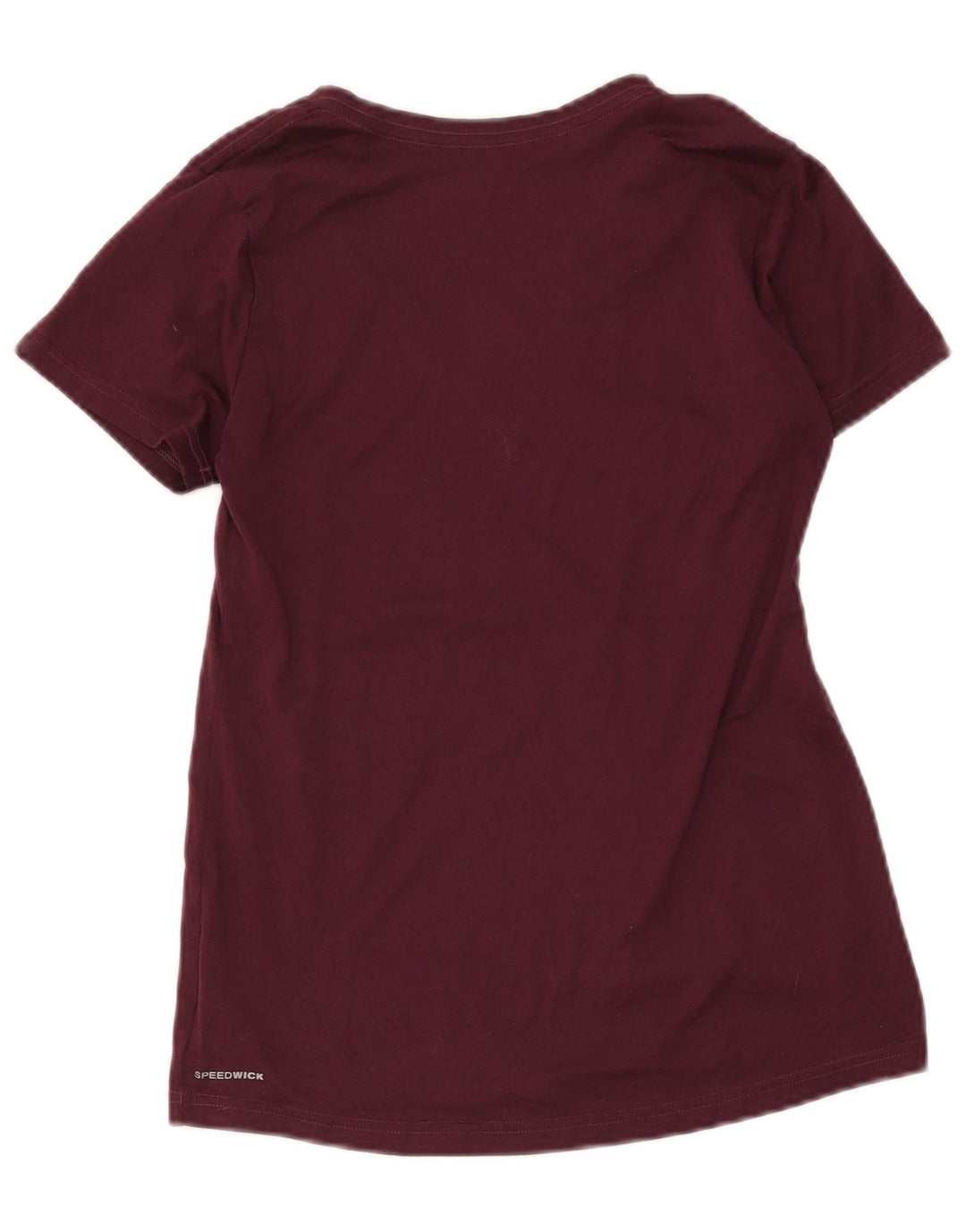 Reebok Womens T-Shirt Top UK 10 Small Burgundy Polyester