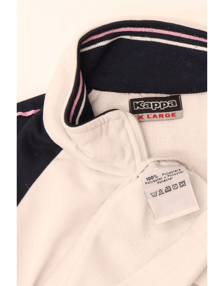Champion Womens Tracksuit Top Jacket UK 18 XL White Colourblock Polyester