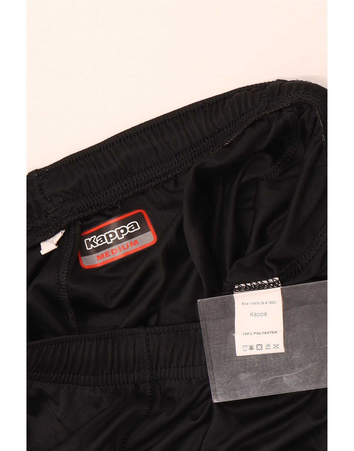 Kappa Mens Graphic Sport Shorts Medium Black Polyester