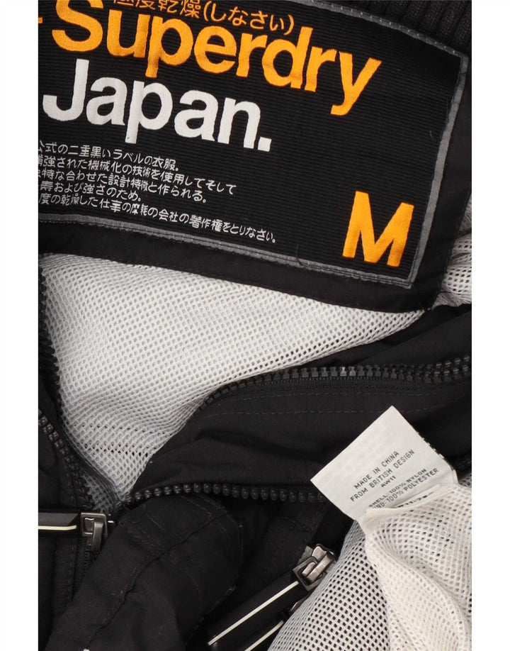 Superdry Womens Rain Jacket UK 14 Medium Black