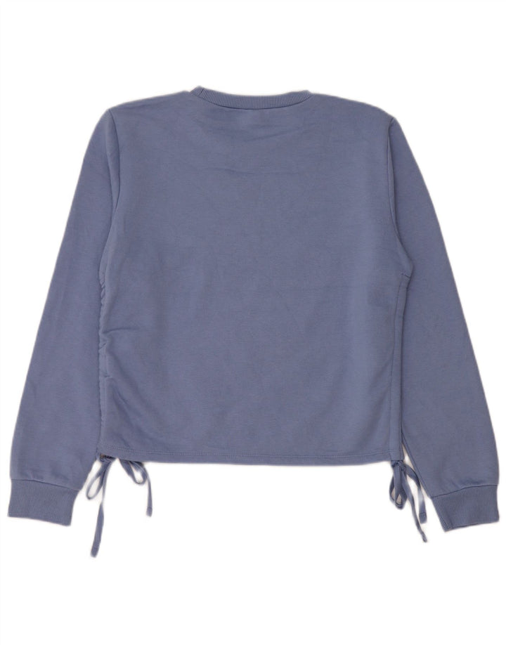 Zara Womens Sweatshirt Jumper UK 14 Medium Blue Polyester