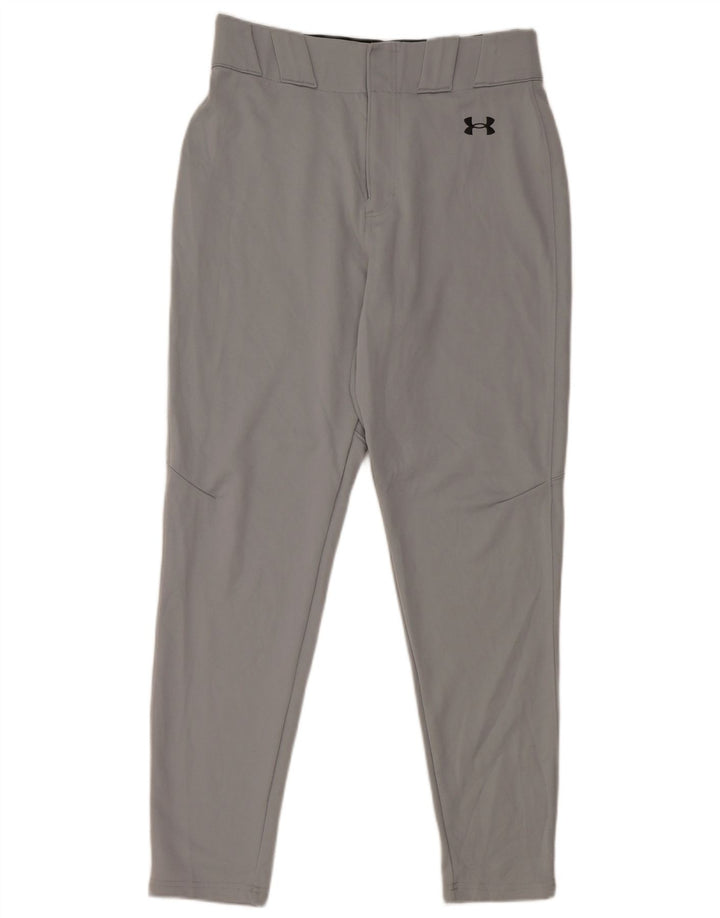 UNDER ARMOUR Mens Tracksuit Trousers Medium  Grey Polyester