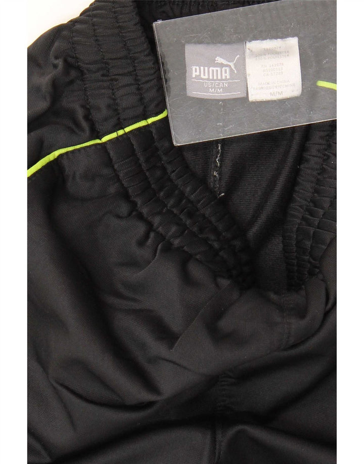 Puma Boys Tracksuit Trousers 7-8 Years Medium Black Colourblock Polyester