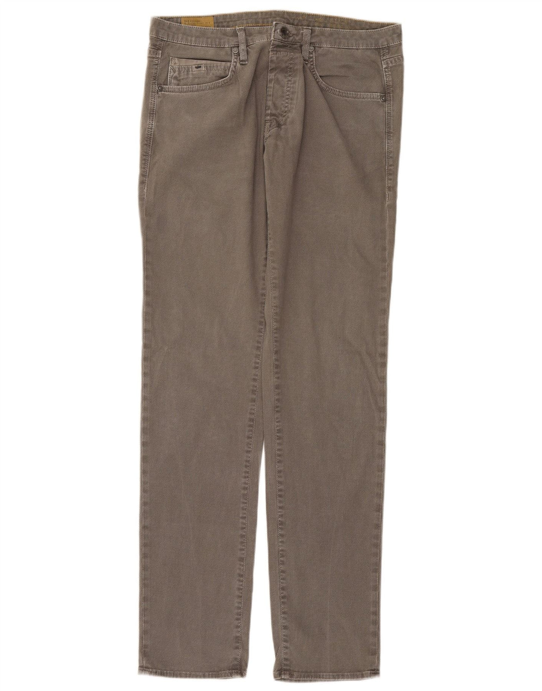Gas Mens Slim Casual Trousers W33 L34 Grey Cotton