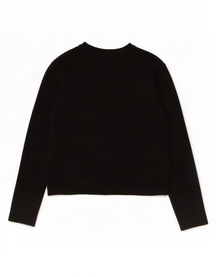 Zara Womens Cardigan Sweater UK 14 Medium Black Viscose