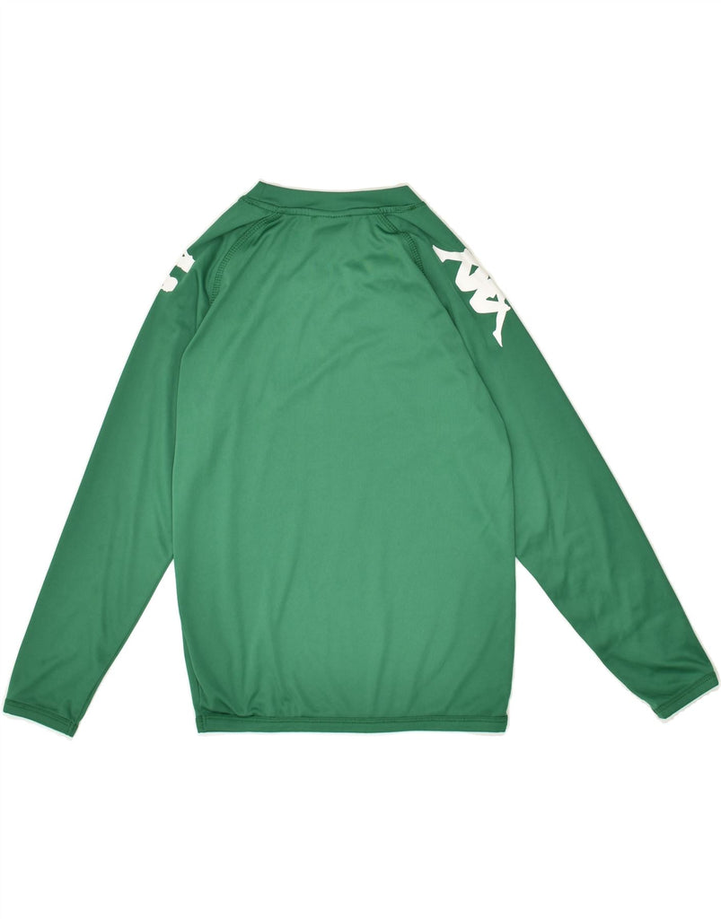 KAPPA Boys Graphic Top Long Sleeve 9-10 Years Green Polyester | Vintage Kappa | Thrift | Second-Hand Kappa | Used Clothing | Messina Hembry 