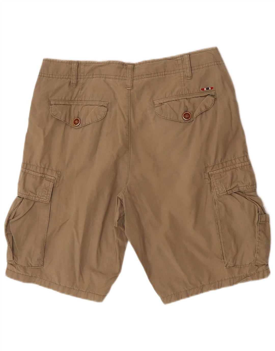 Napapijri Mens Geographic Cargo Shorts W30 Medium Khaki Cotton