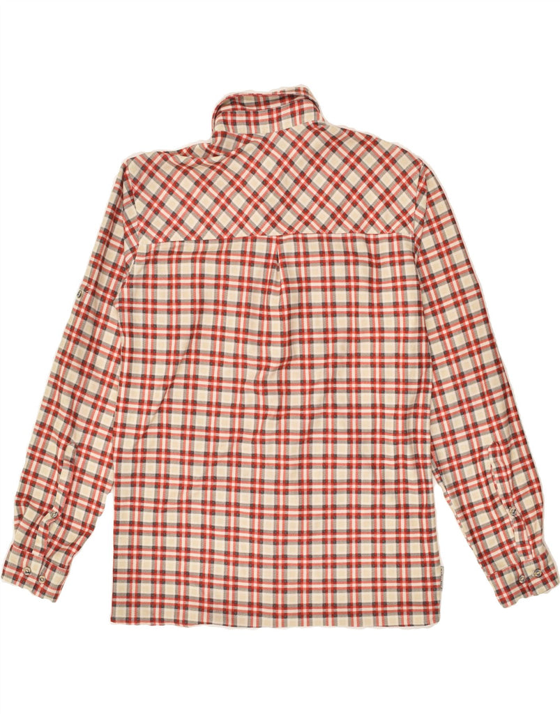 SALEWA Mens Slim Flannel Shirt Large Red Check Polyester | Vintage SALEWA | Thrift | Second-Hand SALEWA | Used Clothing | Messina Hembry 