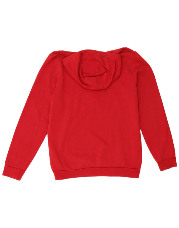 ADIDAS Boys Hoodie Jumper 15-16 Years Red Cotton