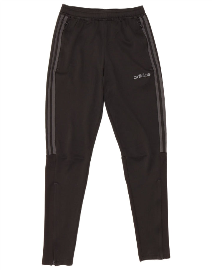 Adidas Womens Climalite Tracksuit Trousers UK 6 XS Black Polyester