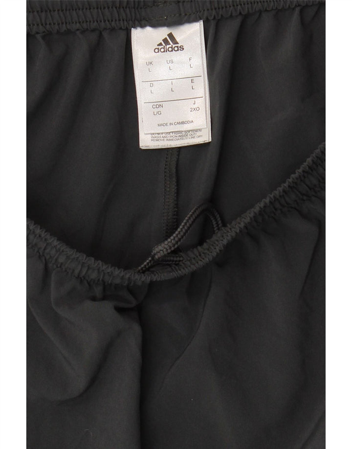 Adidas Mens Climalite Graphic Sport Shorts Large  Black Polyester