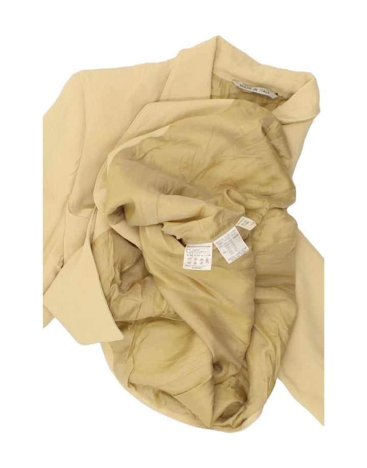 MARELLA Womens 2 Button Blazer Jacket UK 14 Large Beige Viscose Vintage Marella and Second-Hand Marella from Messina Hembry 