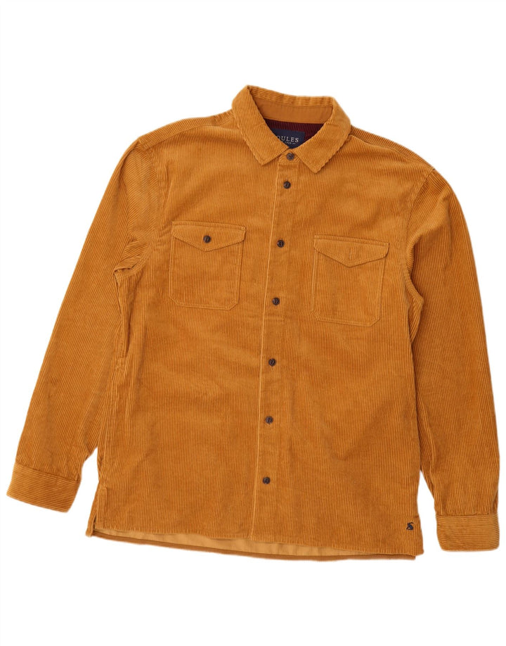 JOULES Mens Corduroy Shirt Large Brown Cotton