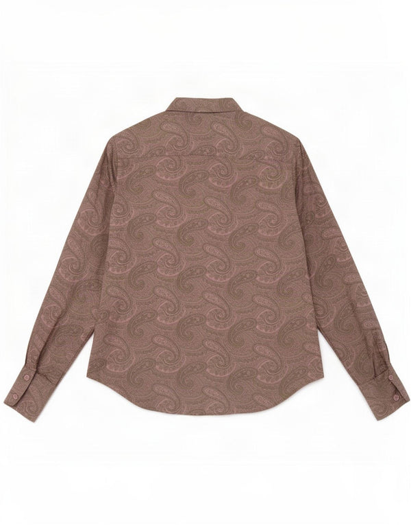 Souleiado Womens Shirt Size 40 Medium Pink Paisley