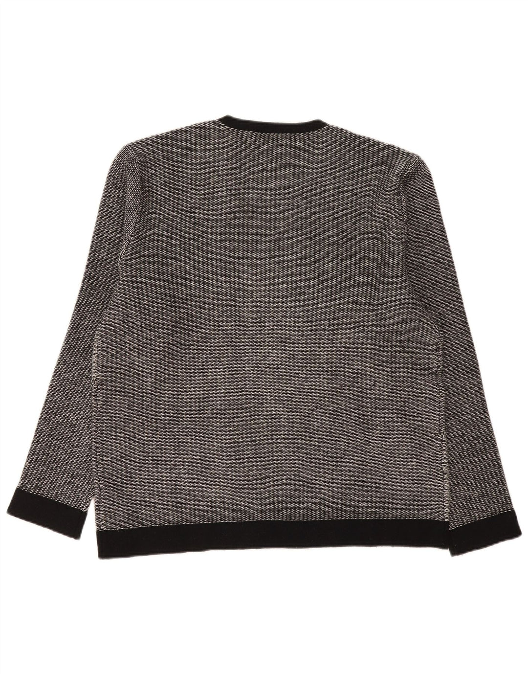 Calvin Klein Mens Crew Neck Jumper Sweater XL Grey Colourblock Wool