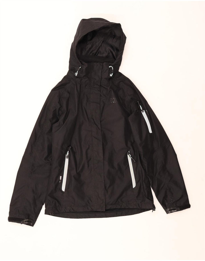 Helly Hansen Womens Oversized Hooded Windbreaker Jacket UK 10 Small Black