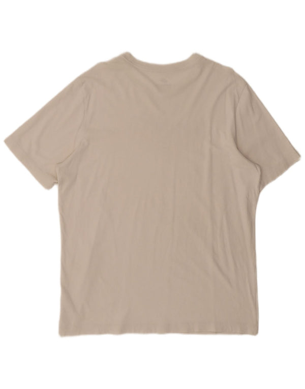 Nike Mens Graphic T-Shirt Top Large Off White Cotton