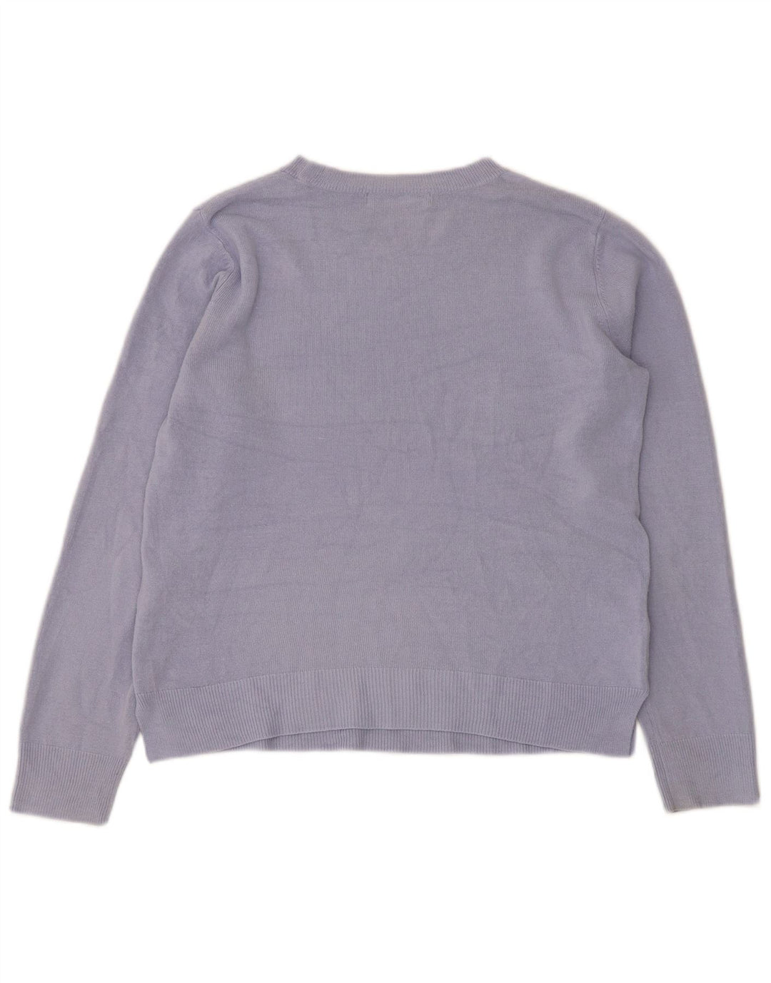 Marks & Spencer Womens Boat Neck Jumper Sweater UK 12 Medium Blue Acrylic