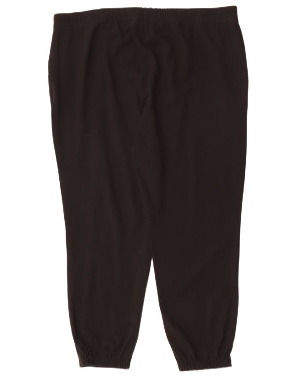 Marks & Spencer Womens Joggers Cropped Trousers UK 14 Large W36 L25 Black