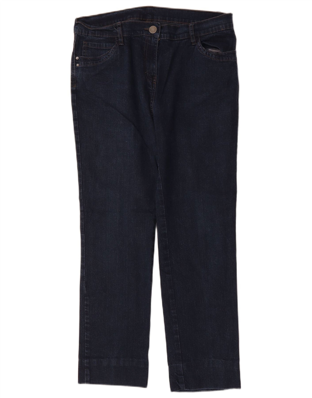 Marks & Spencer Womens Straight Jeans UK 14 Large W32 L27 Navy Blue