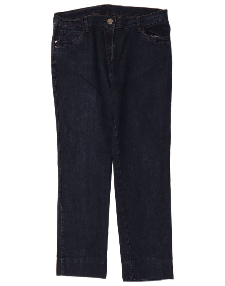 Marks & Spencer Womens Straight Jeans UK 14 Large W32 L27 Navy Blue
