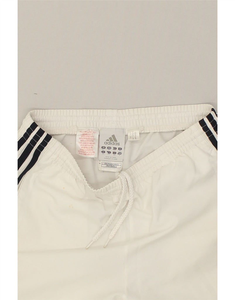 ADIDAS Boys Sport Shorts 9-10 Years White Polyester | Vintage Adidas | Thrift | Second-Hand Adidas | Used Clothing | Messina Hembry 