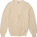VINTAGE Womens Cardigan Sweater UK 14 Medium Off White Vintage Vintage and Second-Hand Vintage from Messina Hembry 
