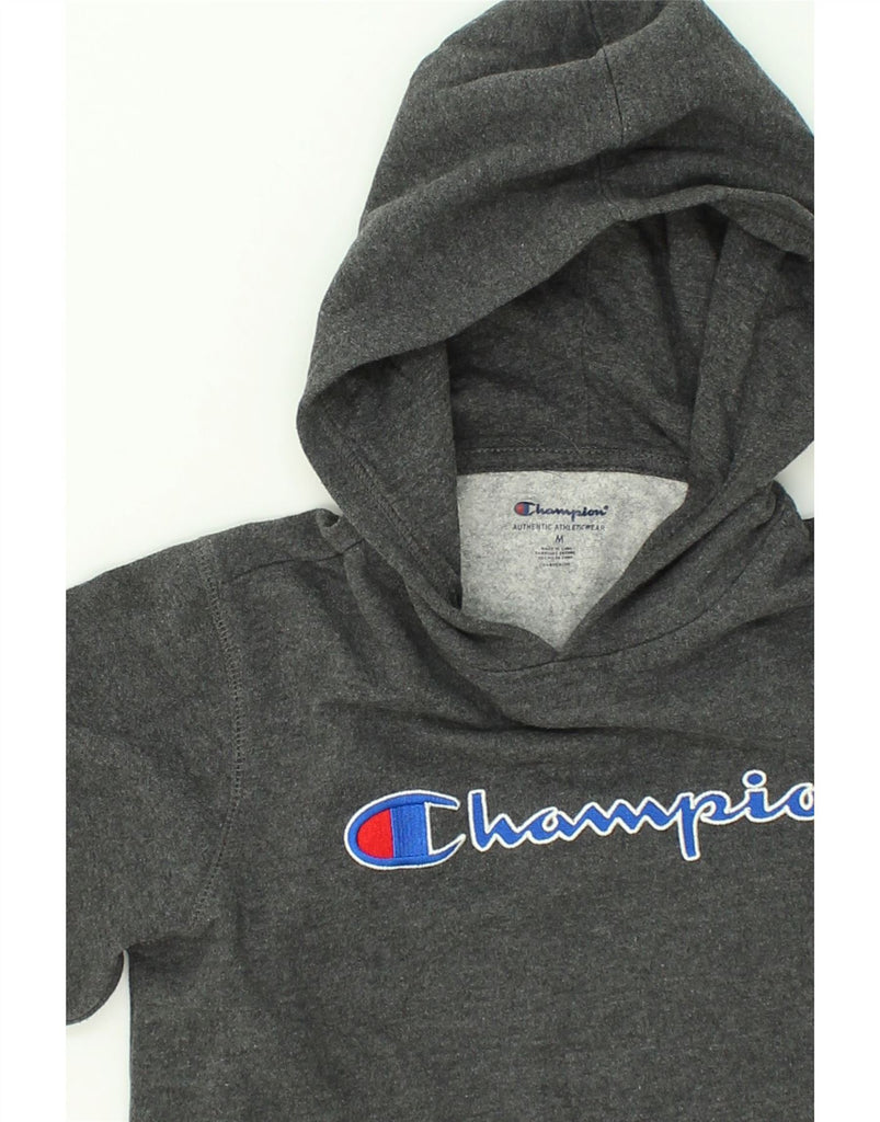 CHAMPION Boys Graphic Hoodie Jumper 14-15 Years Medium Grey Cotton | Vintage Champion | Thrift | Second-Hand Champion | Used Clothing | Messina Hembry 