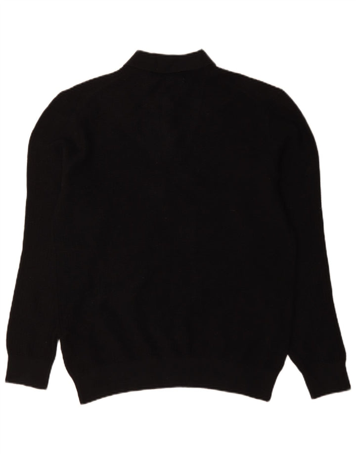 Marks & Spencer Mens Autograph Polo Neck Jumper Sweater Small Black Cotton