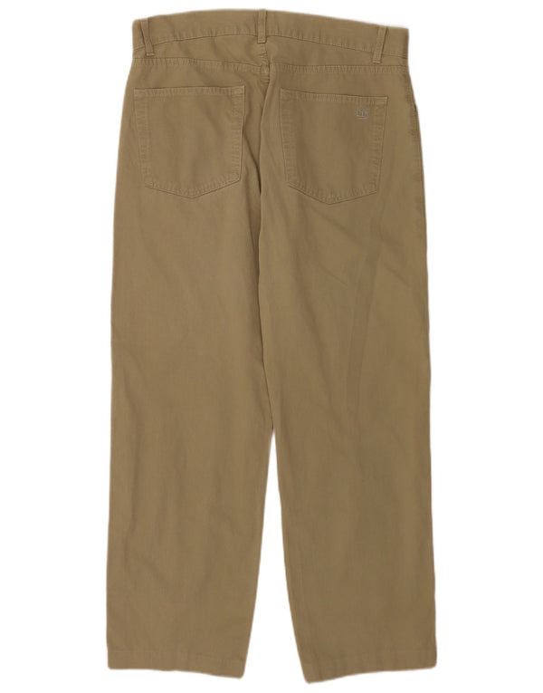 Timberland Mens Straight Casual Trousers W35 L27 Beige Cotton