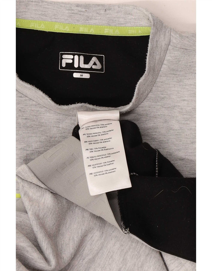 Fila Mens Graphic Sweatshirt Jumper Medium Grey Colourblock Polyester
