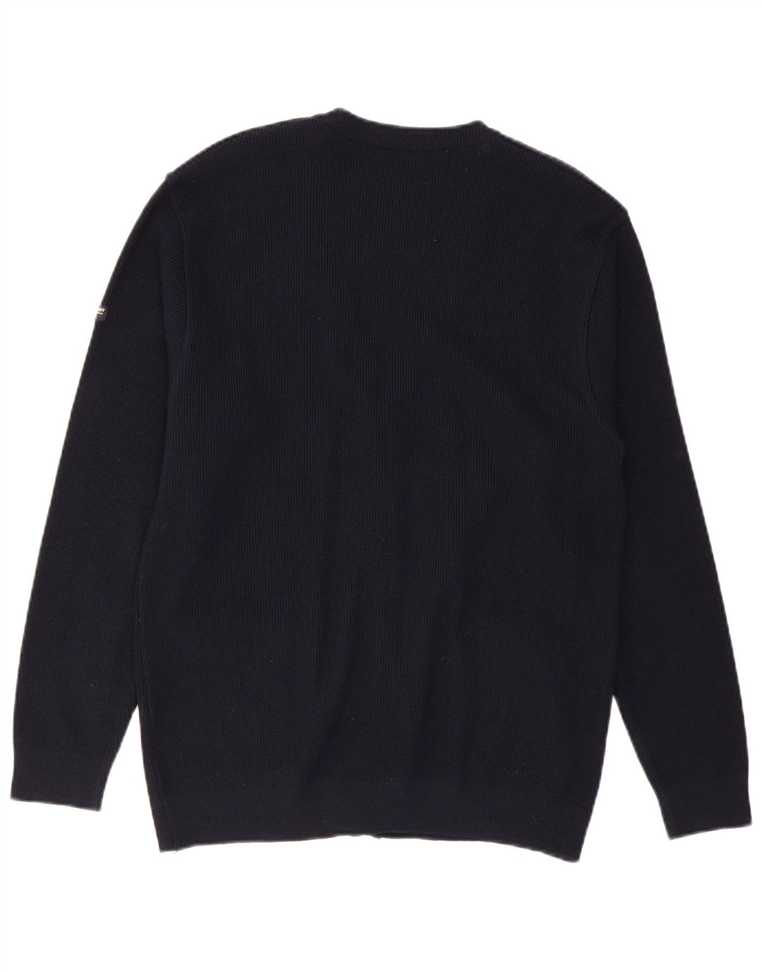 GREEN COAST Mens Cardigan Sweater IT 52 Large Black Merino Wool