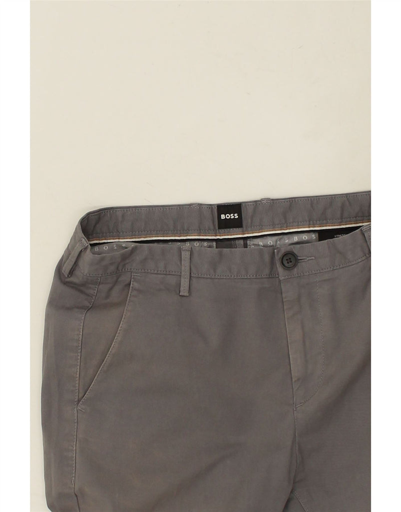 HUGO BOSS Mens Slim Chino Trousers W30 L29 Grey Vintage Hugo Boss and Second-Hand Hugo Boss from Messina Hembry 