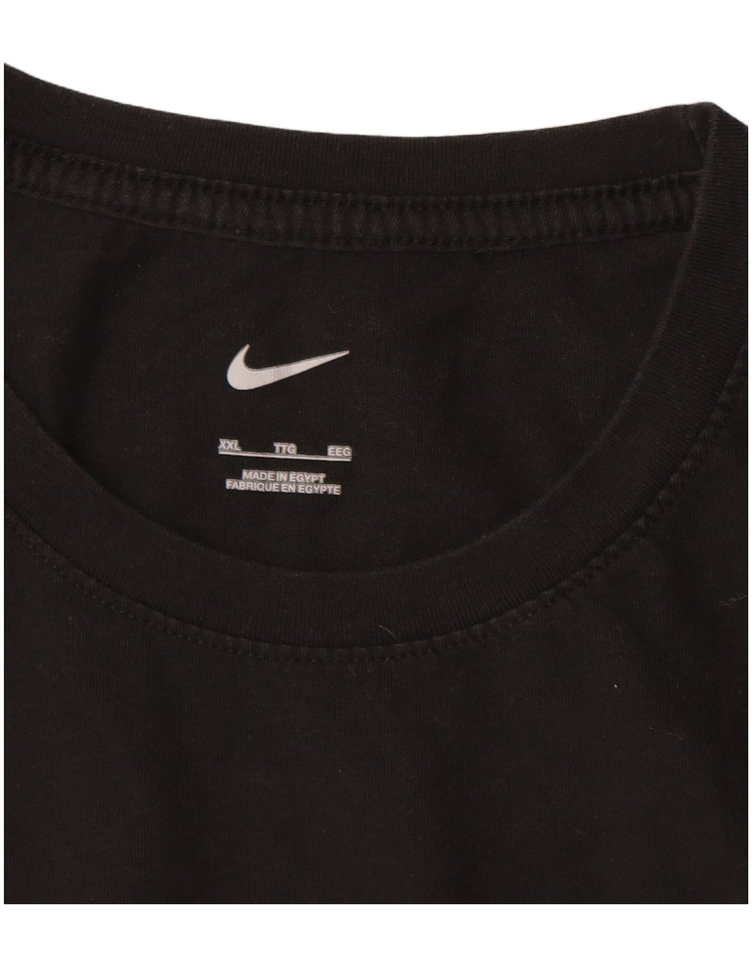 NIKE Mens T-Shirt Top 2XL Black Cotton