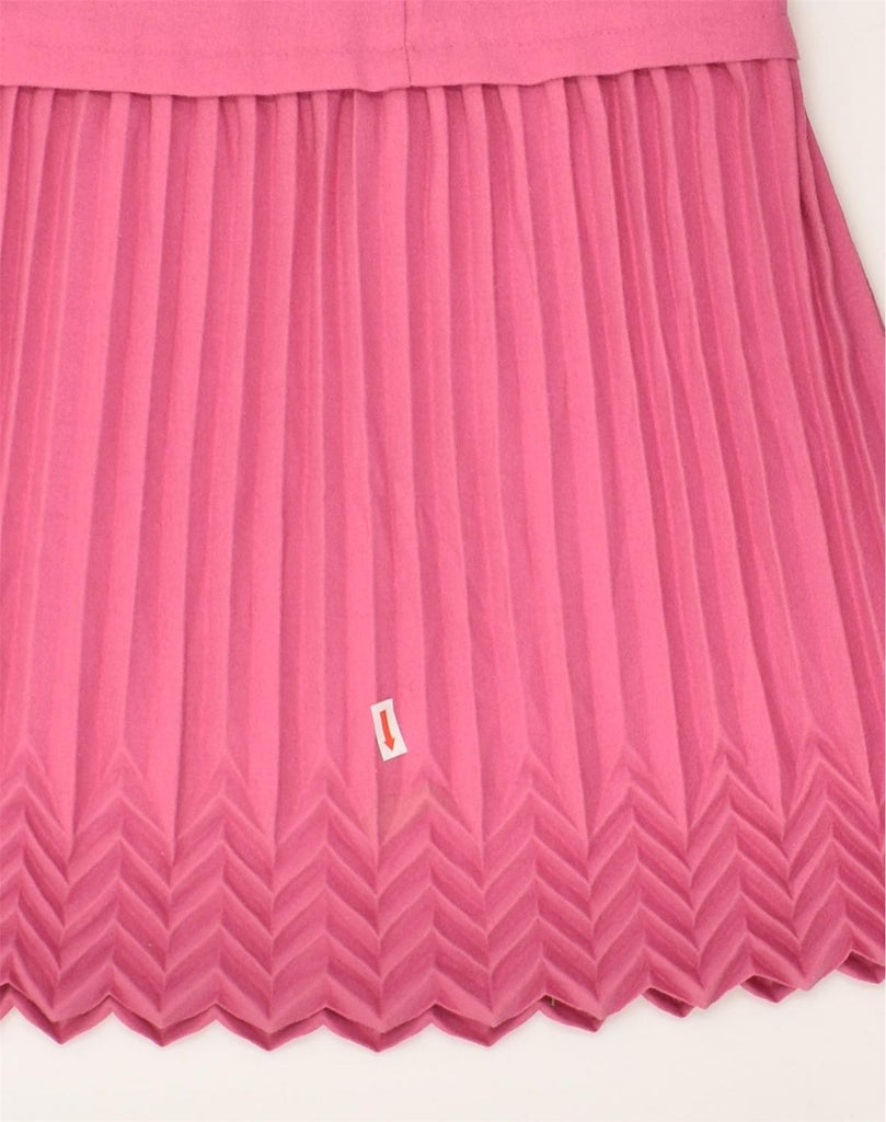 ELISA LANDRI Womens Pleated Drop Waist Dress IT 44 Medium Pink Polyester | Vintage Elisa Landri | Thrift | Second-Hand Elisa Landri | Used Clothing | Messina Hembry 