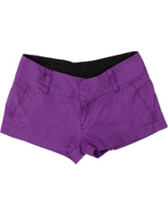 HURLEY Womens Hot Pants US 5 Medium W32  Purple Cotton