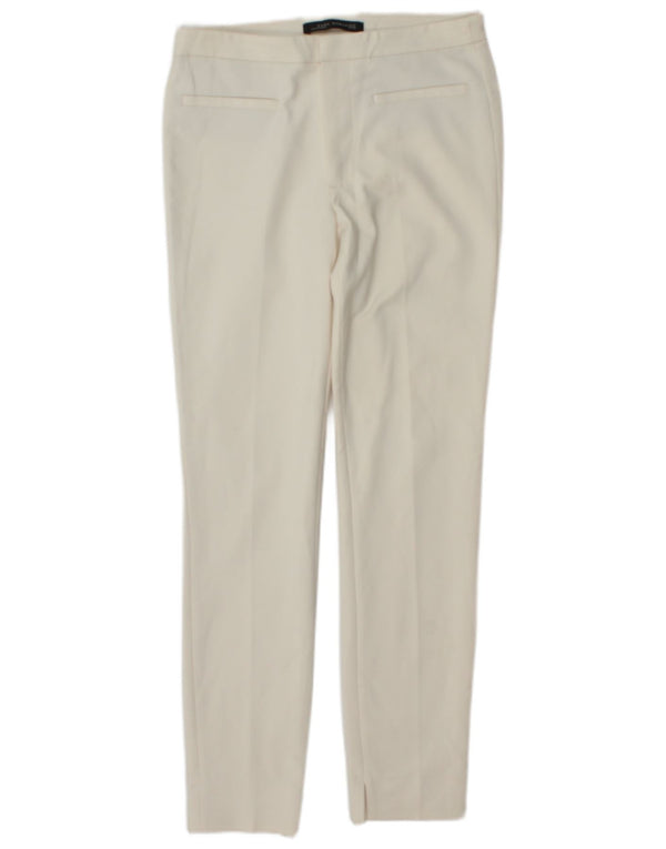 Zara Womens Skinny Casual Trousers EU 34 2XS W24 L29 Off White