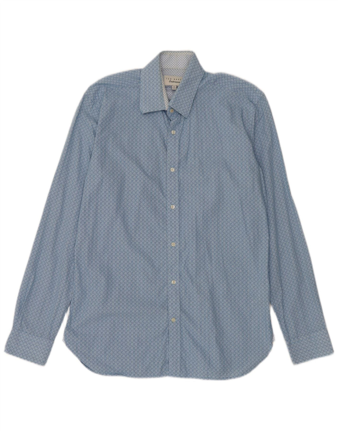 Ted Baker Mens Shirt Size 15 1/2 Medium Blue Floral Cotton