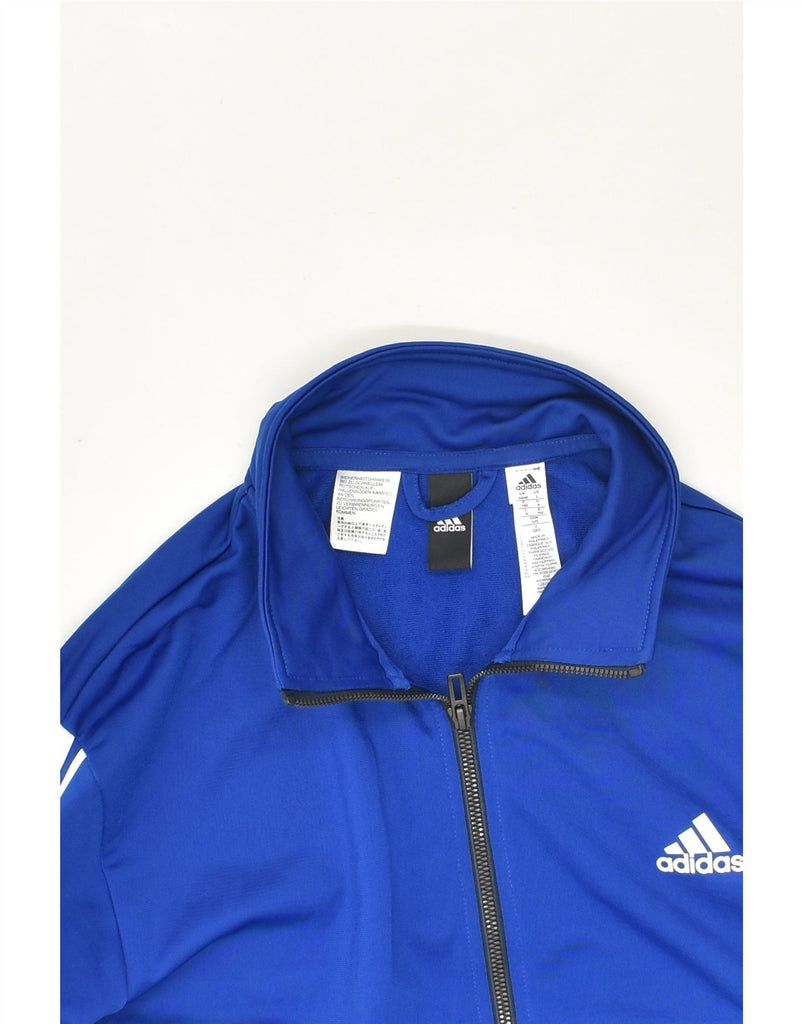 ADIDAS Mens Tracksuit Top Jacket UK 42/44 Large Blue Colourblock Polyester | Vintage Adidas | Thrift | Second-Hand Adidas | Used Clothing | Messina Hembry 