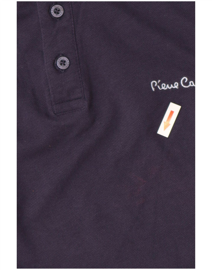 Pierre Cardin Mens Long Sleeve Regular Fit Polo Shirt Medium Navy Blue