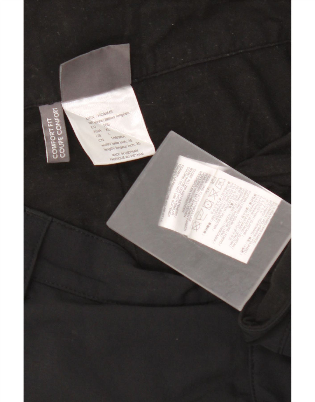 JACK WOLFSKIN Mens Straight Windbreaker Trousers Large W35 L35 Black