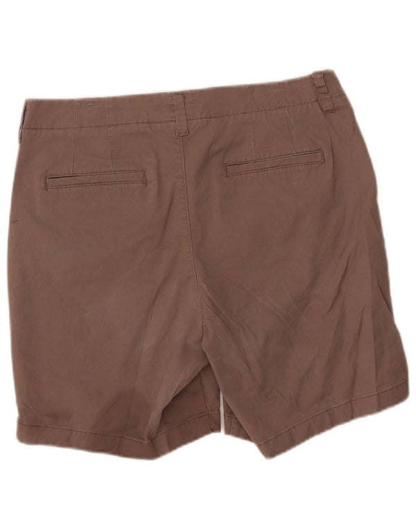 LEE Womens Mid Rise Regular Fit Chino Shorts US 12 Large W32 Brown Cotton