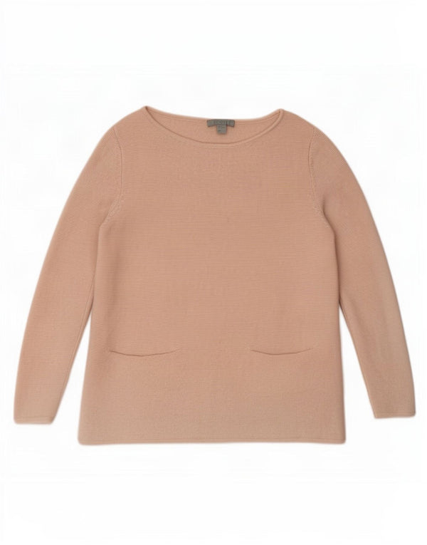Cos Womens Boat Neck Jumper Sweater UK 6 XS Beige Wool