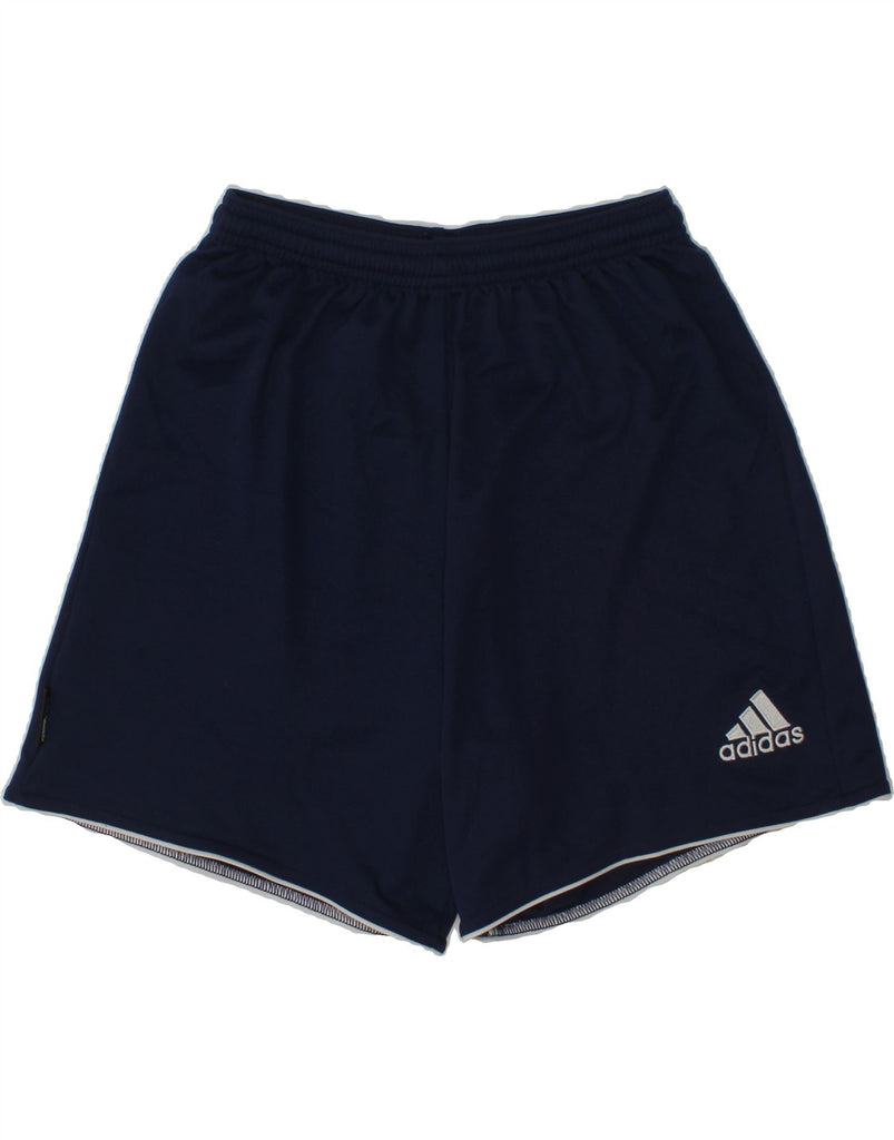 ADIDAS Boys Sport Shorts 13-14 Years Large  Navy Blue Polyester | Vintage Adidas | Thrift | Second-Hand Adidas | Used Clothing | Messina Hembry 