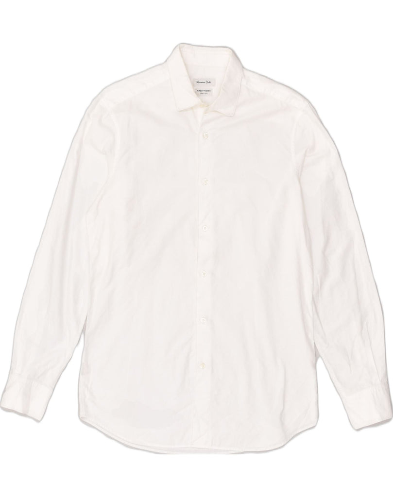 MASSIMO DUTTI Mens Shirt Medium White Cotton | Vintage Massimo Dutti | Thrift | Second-Hand Massimo Dutti | Used Clothing | Messina Hembry 