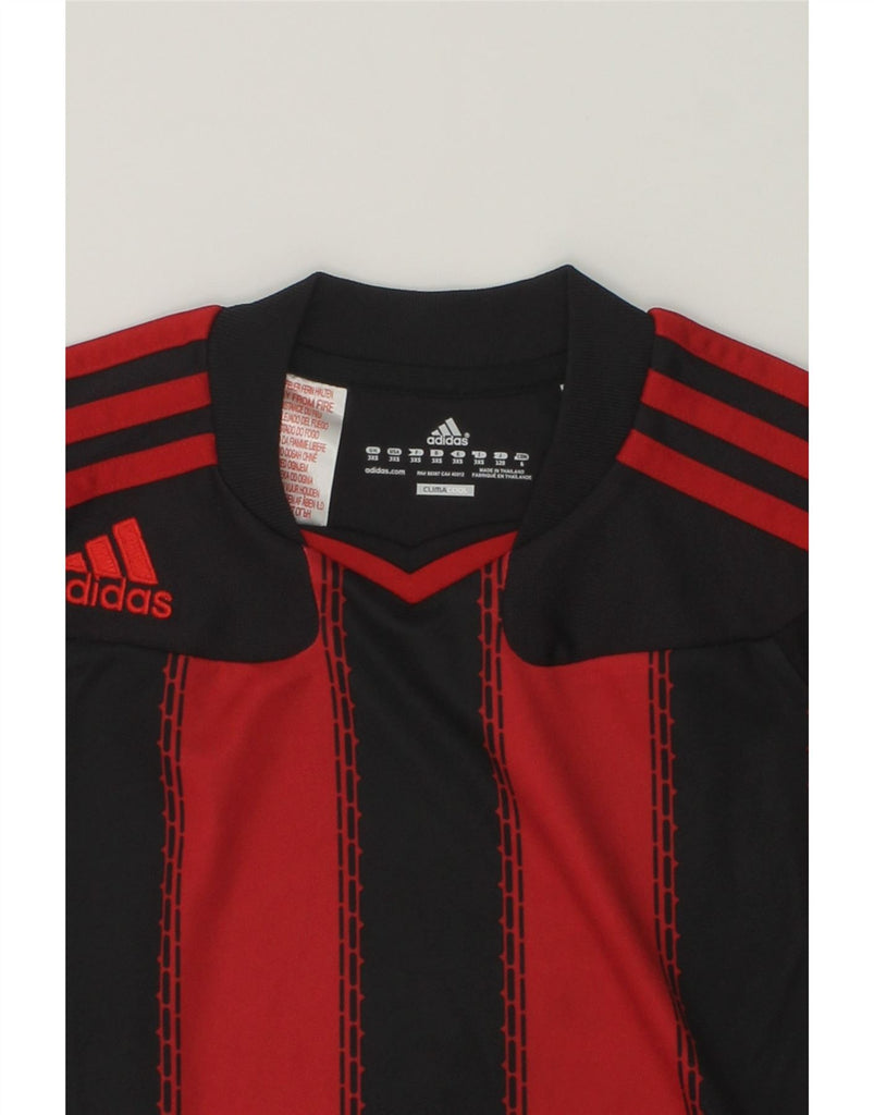 ADIDAS Boys Climacool Top Long Sleeve 11-12 Years 3XS Red Colourblock | Vintage Adidas | Thrift | Second-Hand Adidas | Used Clothing | Messina Hembry 