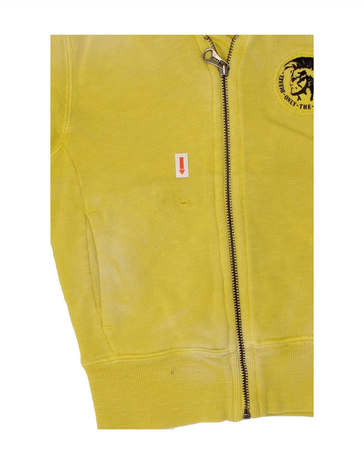 DIESEL Baby Boys Zip Hoodie Sweater 12-18 Months Yellow Cotton Vintage Diesel and Second-Hand Diesel from Messina Hembry 