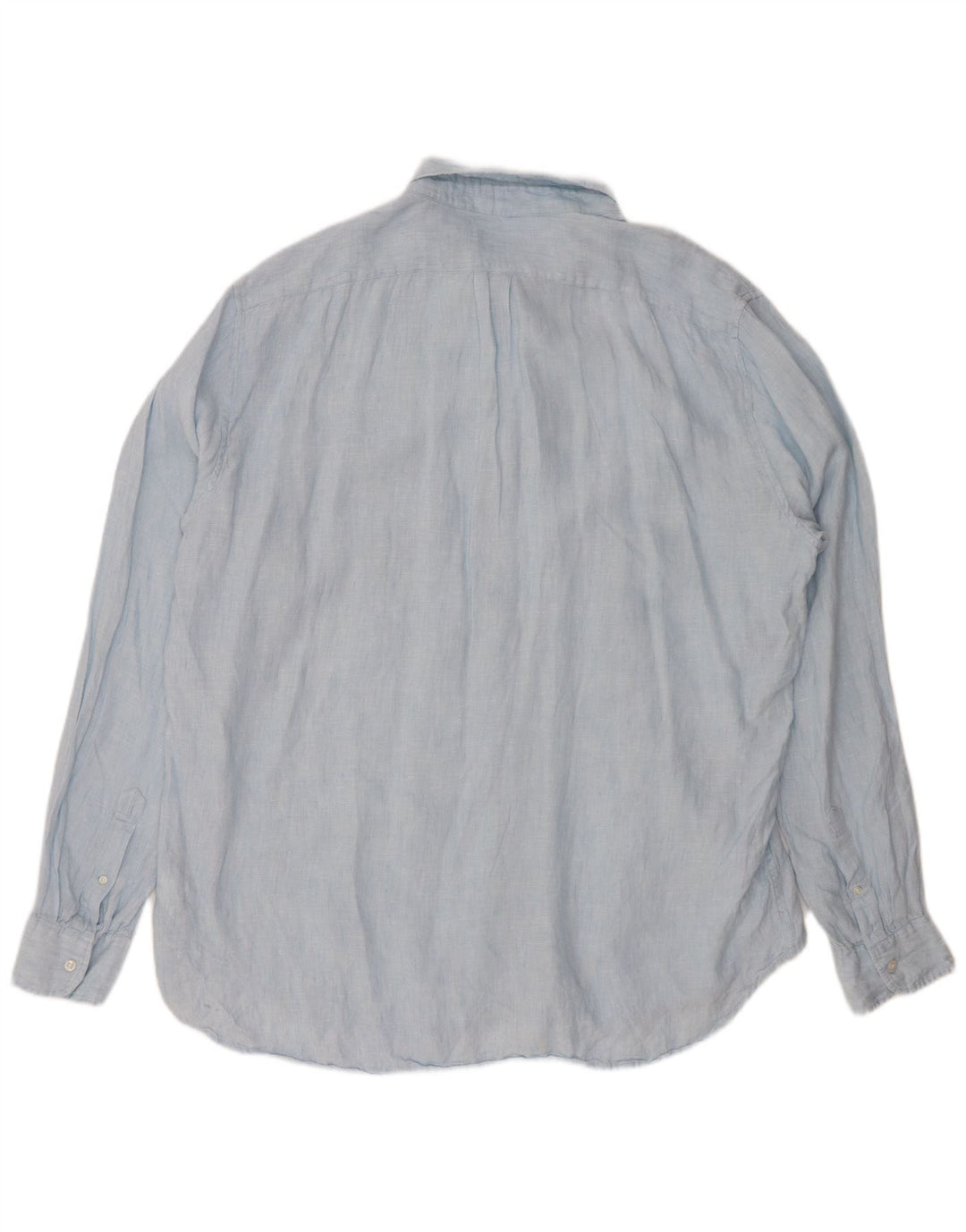 J. CREW Mens Tall Classic Fit Shirt 2XL Blue Linen